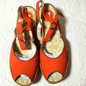 COPY - Fly London Sz 41 Sz10 Wedge Leather Sandals